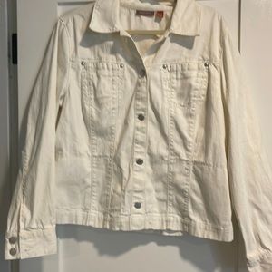Nordstrom white denim jacket size L